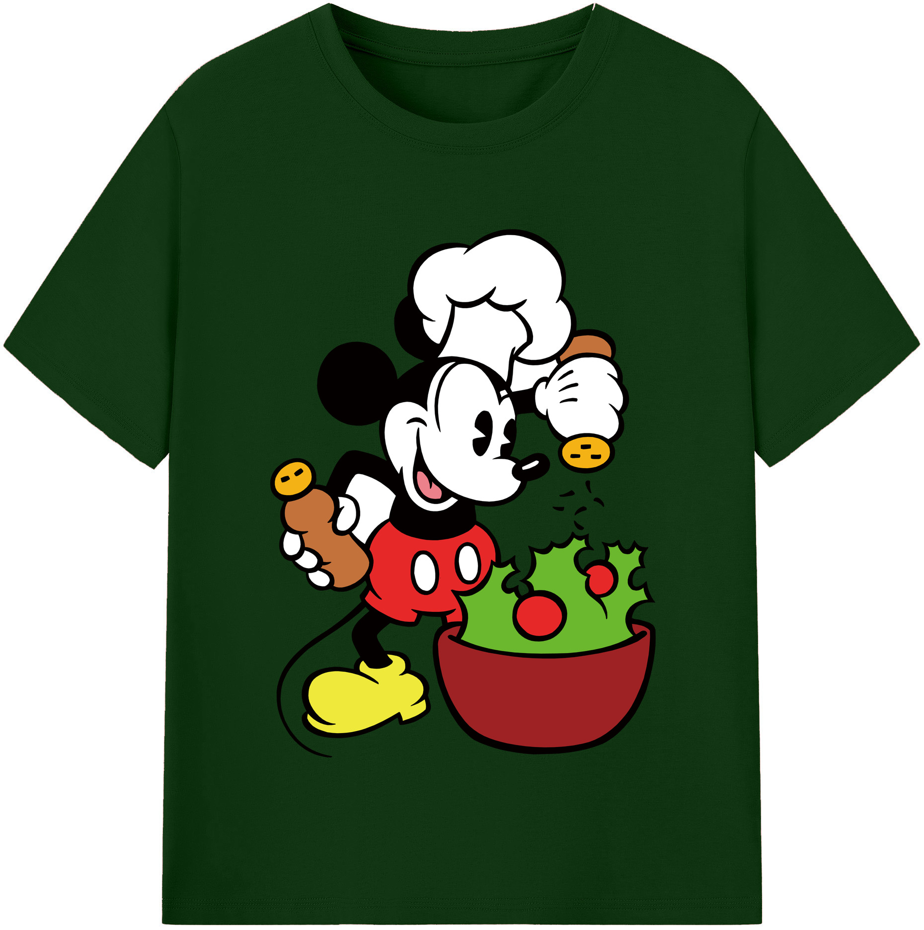 （画像用） ミッキーマウス Mickey Mouse 綿100％半袖Tシャツ（フロントプリント）